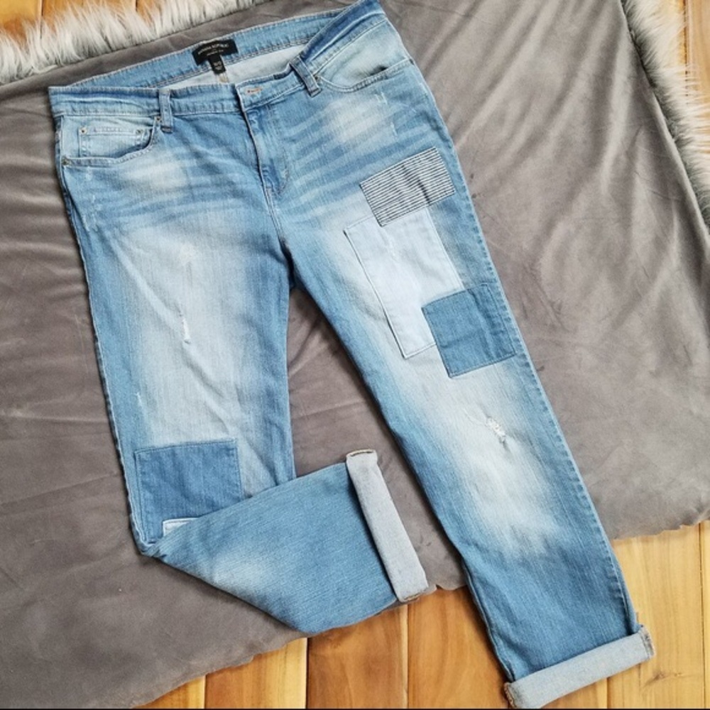 Banana Republic Patchwork Girlfriend Jeans